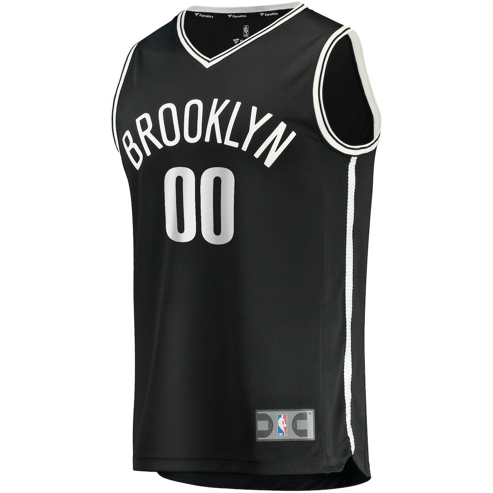 Brooklyn Nets Youth Fast Break Custom Replica Jersey Black Icon Edition - NBA