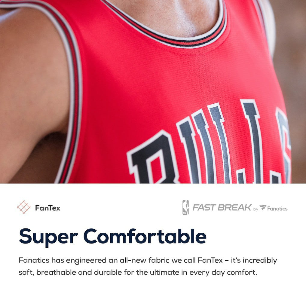 Chicago Bulls Youth Fast Break Custom Replica Jersey Red Icon Edition - NBA