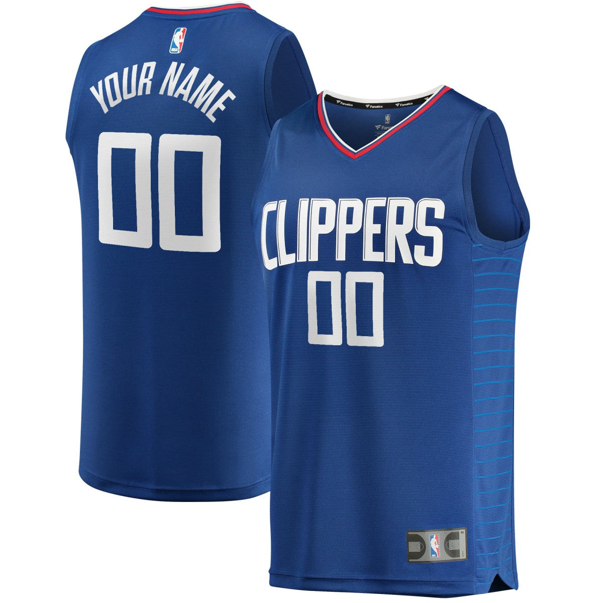 LA Clippers Youth Fast Break Custom Replica Jersey Royal Icon Edition - NBA