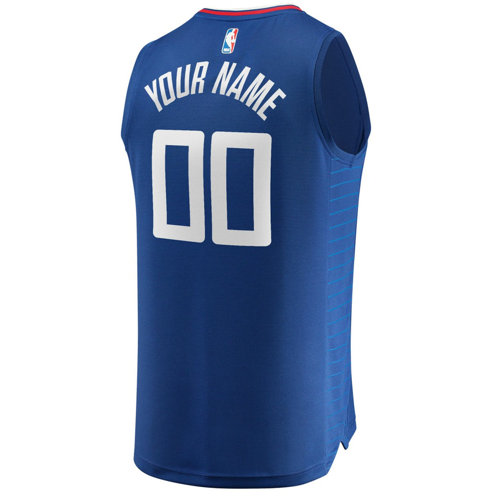 LA Clippers Youth Fast Break Custom Replica Jersey Royal Icon Edition - NBA