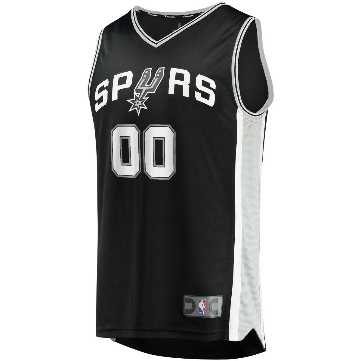 San Antonio Spurs Youth Fast Break Custom Replica Jersey Black Icon Edition - NBA
