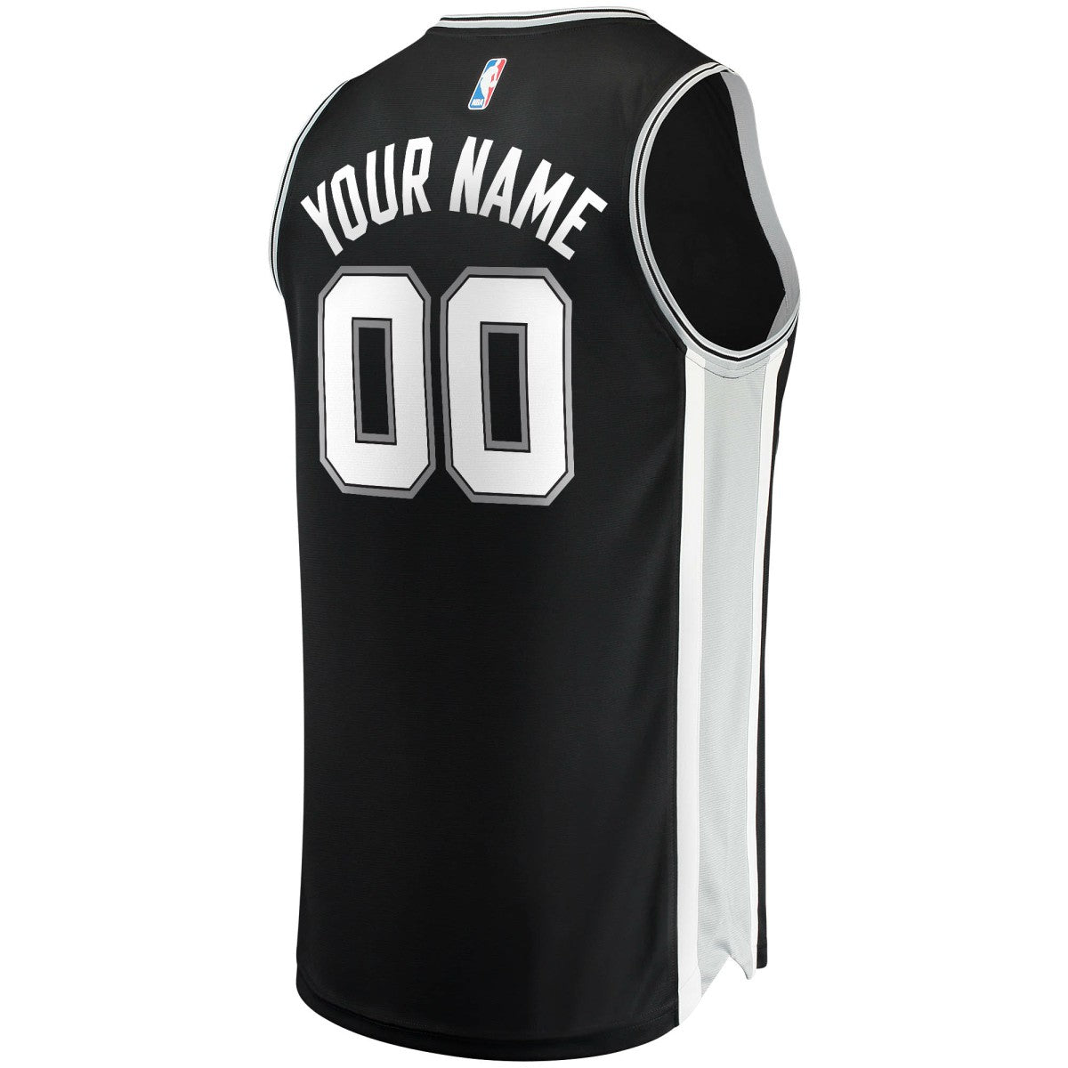 San Antonio Spurs Youth Fast Break Custom Replica Jersey Black Icon Edition - NBA