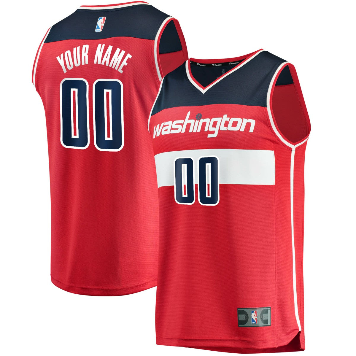 Washington Wizards Youth Fast Break Custom Replica Jersey Red Icon Edition - NBA