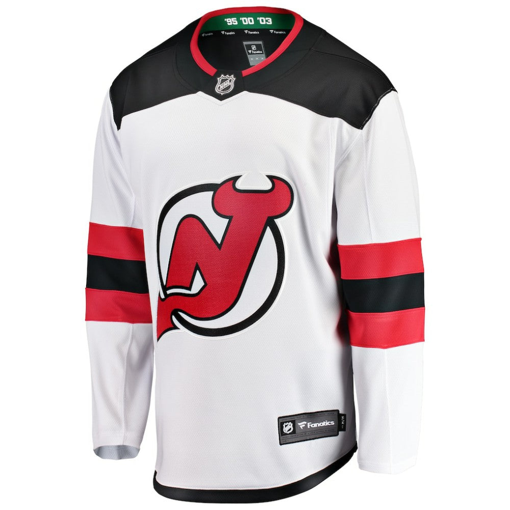New Jersey Devils Fanatics Youth Away Breakaway Jersey - White - NHL
