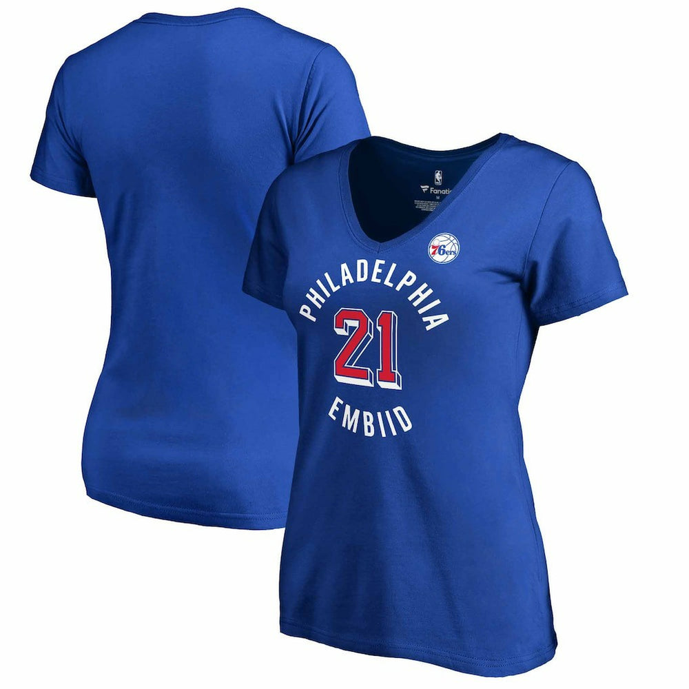Joel Embiid Philadelphia 76ers Women's Plus Size Notable T-Shirt Royal - NBA