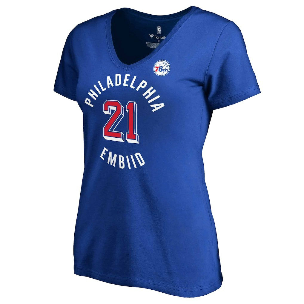 Joel Embiid Philadelphia 76ers Women's Plus Size Notable T-Shirt Royal - NBA