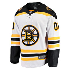 Boston Bruins Fanatics Away Breakaway Custom Jersey - White - NHL