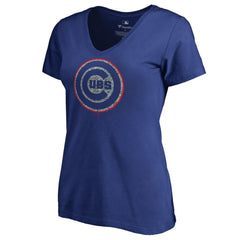 Chicago Cubs Women's Static Logo V-Neck T-Shirt - MLB