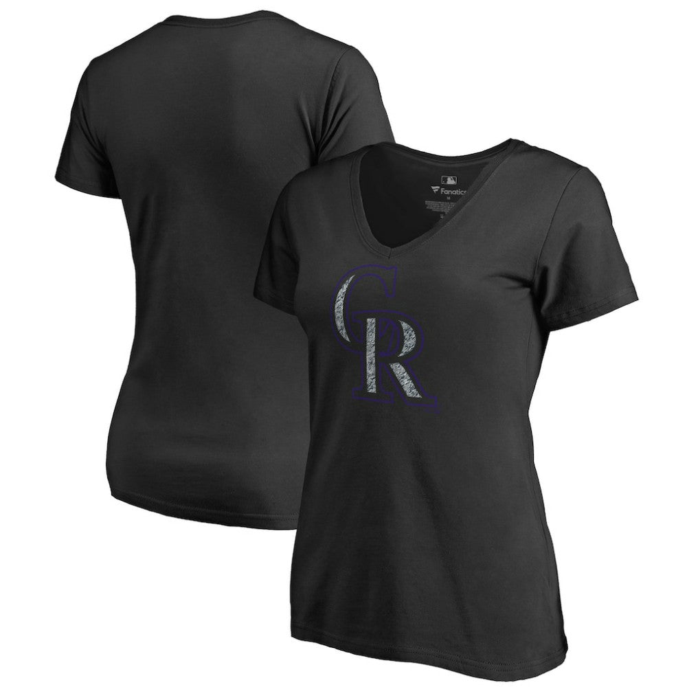 Colorado Rockies Women's Static Logo V-Neck T-Shirt - MLB