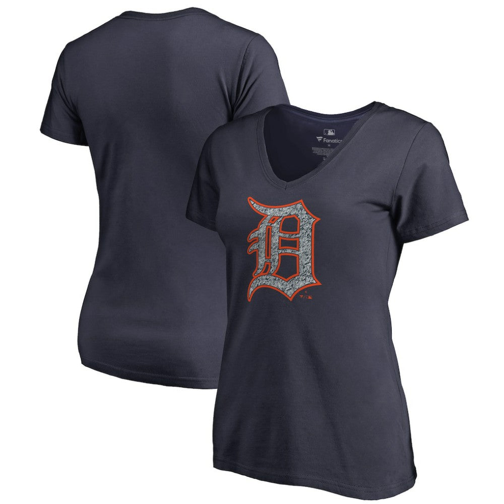 Detroit Tigers Women's Static Logo V-Neck T-Shirt - MLB