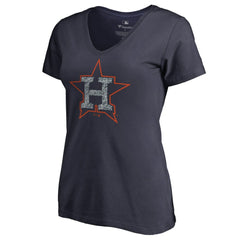 Houston Astros Women's Static Logo V-Neck T-Shirt - MLB