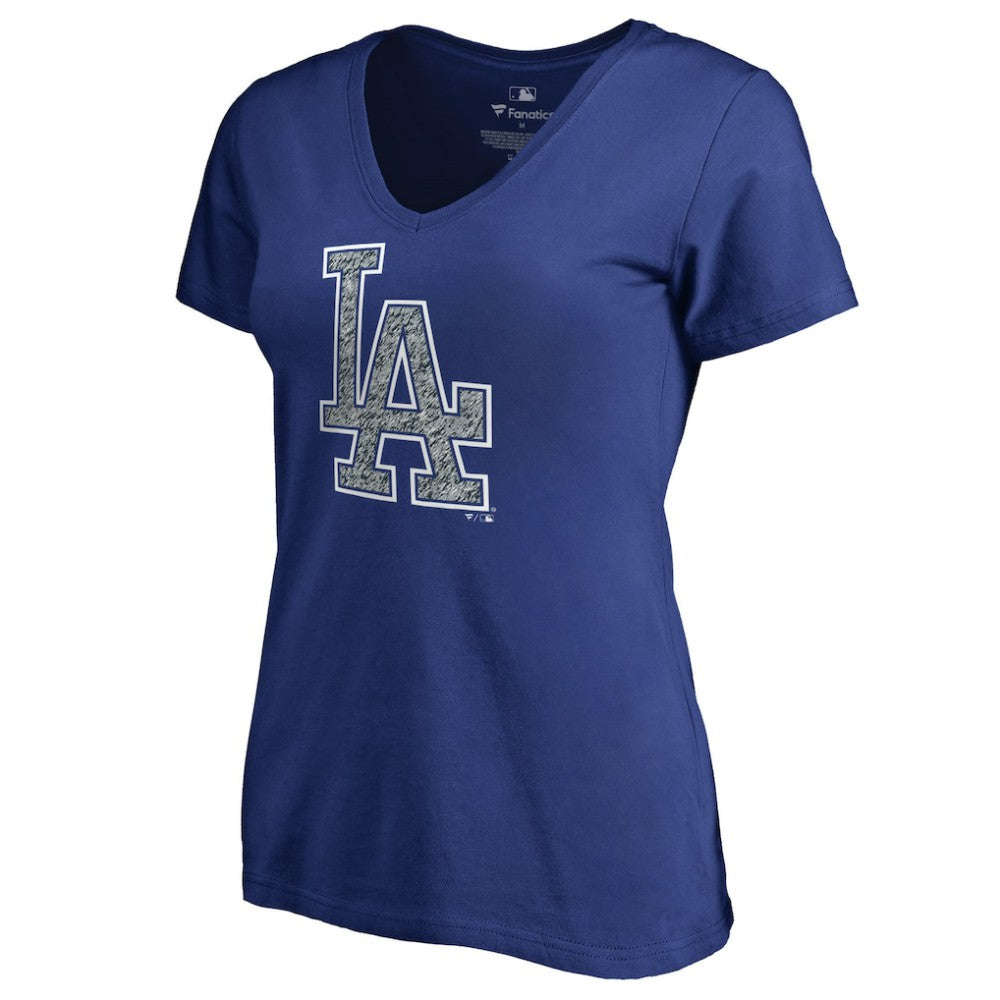 Los Angeles Dodgers Women's Static Logo V-Neck T-Shirt - MLB