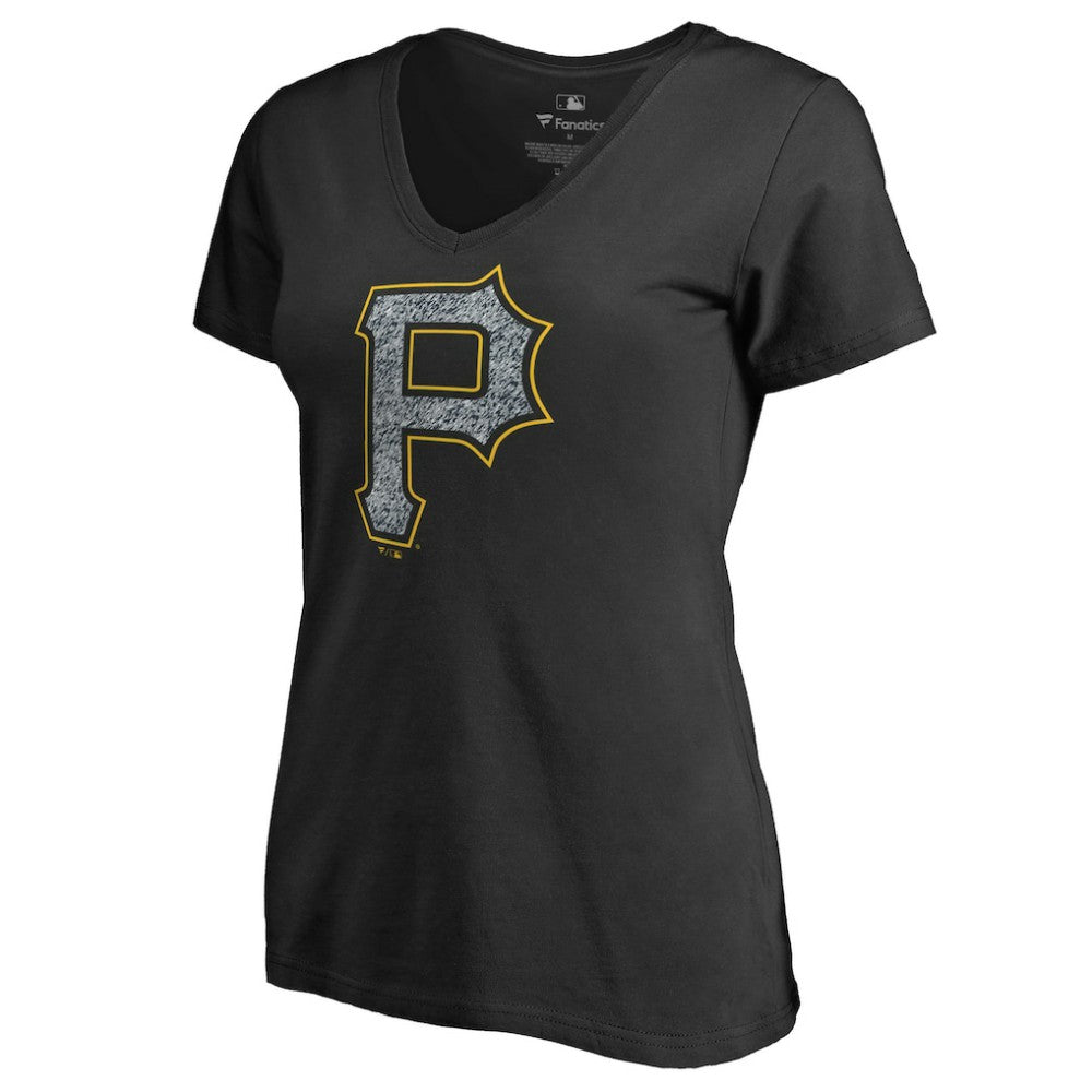 Pittsburgh Pirates Women's Static Logo V-Neck T-Shirt - MLB