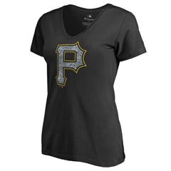 Pittsburgh Pirates Women's Static Logo V-Neck T-Shirt - MLB