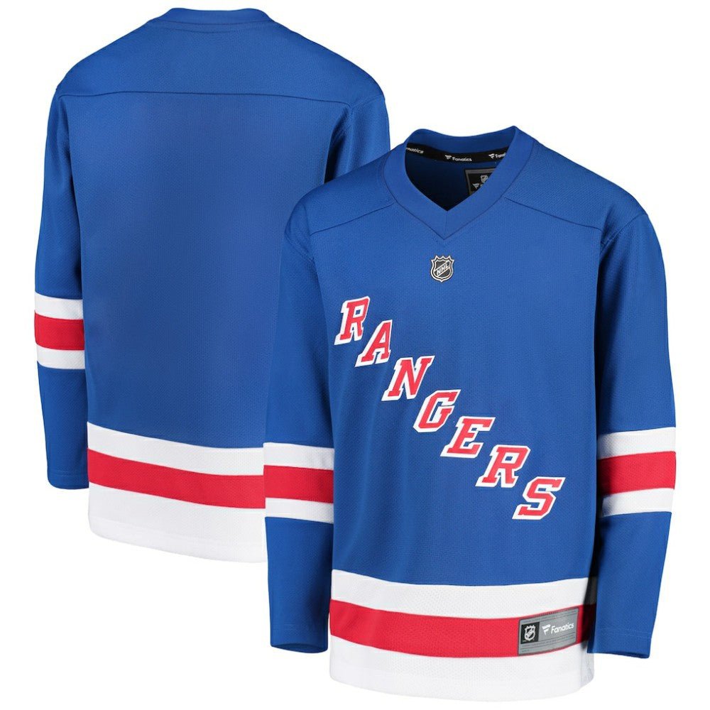 New York Rangers Fanatics Youth Home Replica Blank Jersey - Royal - NHL