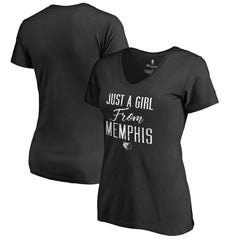 Memphis Grizzlies Women's Just a Girl V-Neck T-Shirt Black - NBA