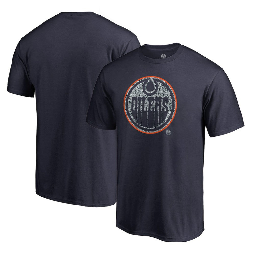 Edmonton Oilers Static Logo T-Shirt - Navy - NHL