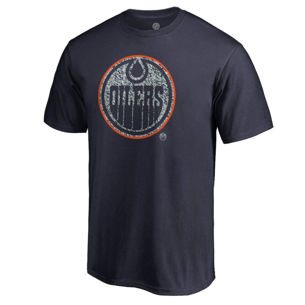 Edmonton Oilers Static Logo T-Shirt - Navy - NHL