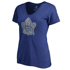 Toronto Maple Leafs Women's Static Logo V-Neck T-Shirt - Royal - NHL