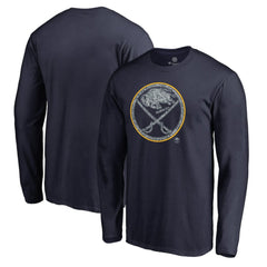 Buffalo Sabres Static Logo Long Sleeve T-Shirt - Navy - NHL