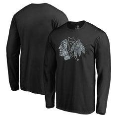 Chicago Blackhawks Static Logo Long Sleeve T-Shirt - Black - NHL