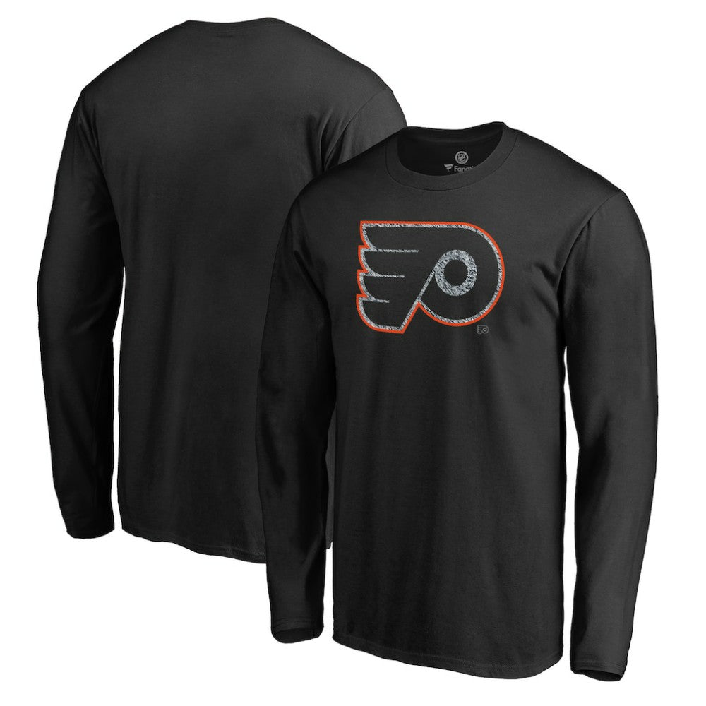 Philadelphia Flyers Static Logo Long Sleeve T-Shirt - Black - NHL