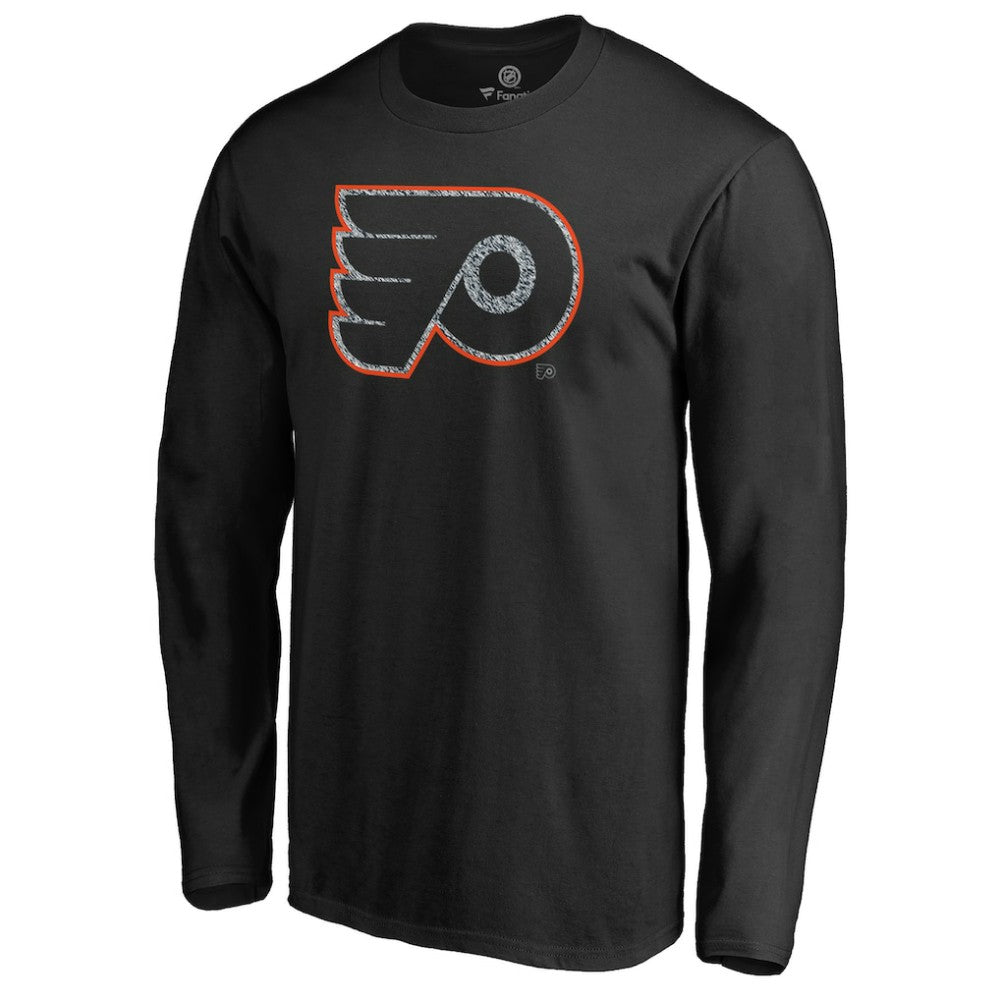 Philadelphia Flyers Static Logo Long Sleeve T-Shirt - Black - NHL