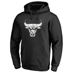 Chicago Bulls Marble Logo Pullover Hoodie Black - NBA