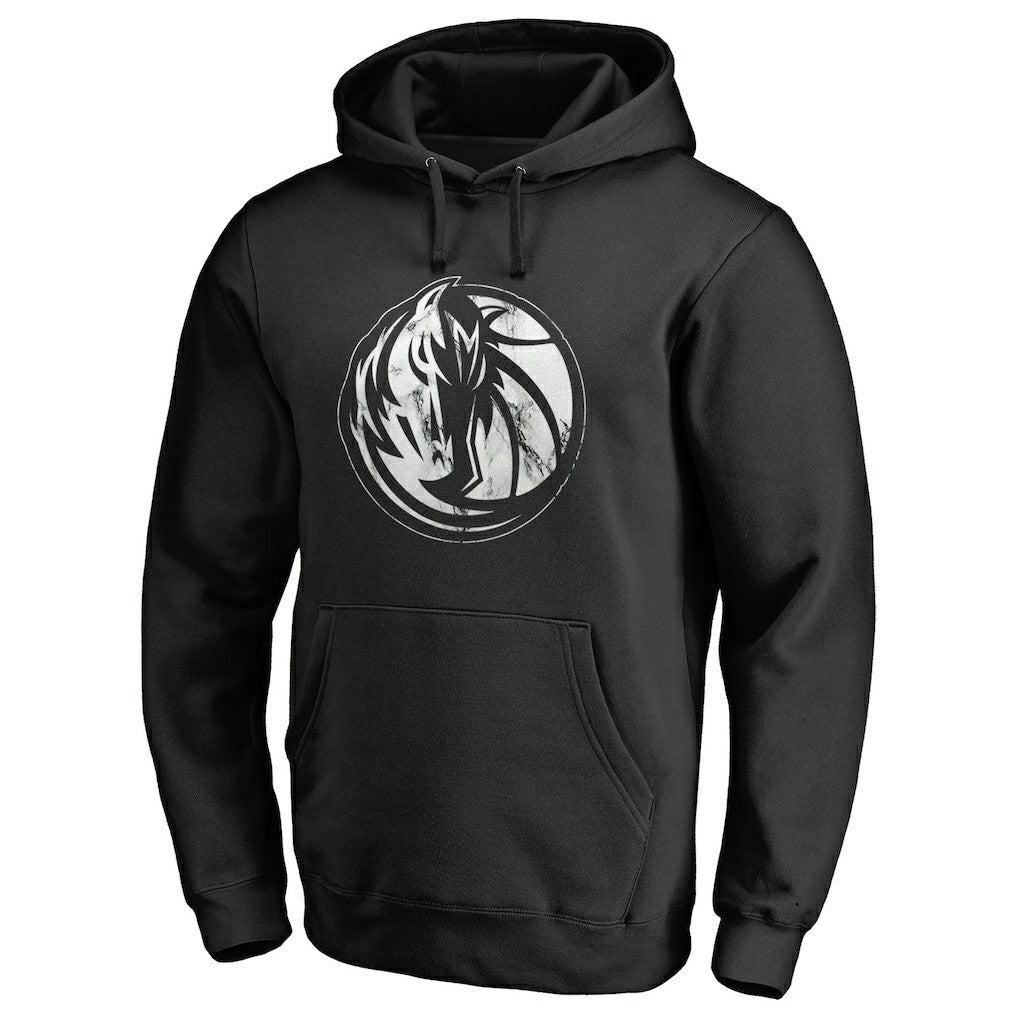 Dallas Mavericks Marble Logo Pullover Hoodie Black - NBA