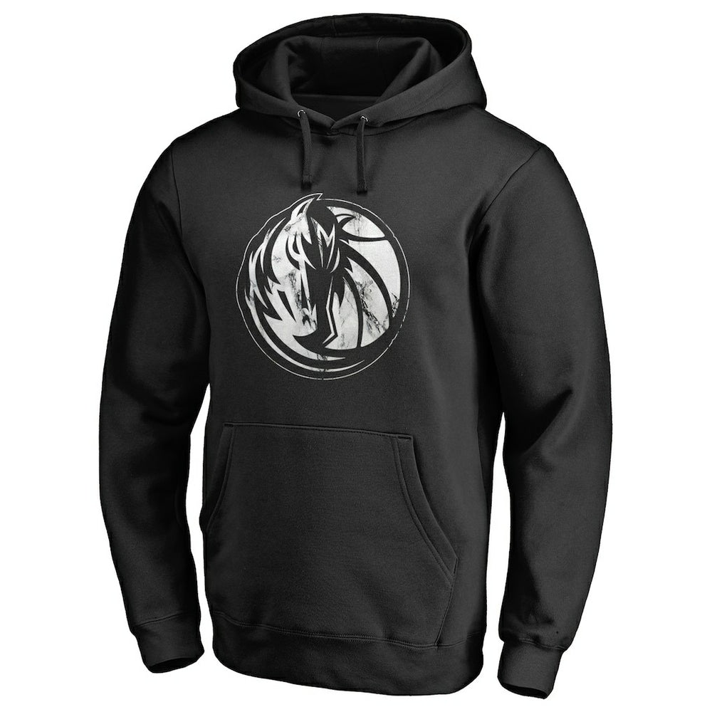 Dallas Mavericks Marble Logo Pullover Hoodie Black - NBA