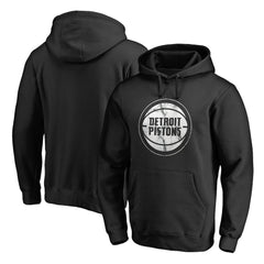 Detroit Pistons Marble Logo Pullover Hoodie Black - NBA
