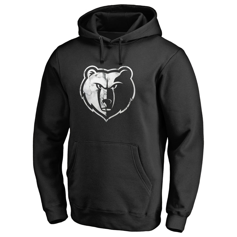 Memphis Grizzlies Marble Logo Pullover Hoodie Black - NBA