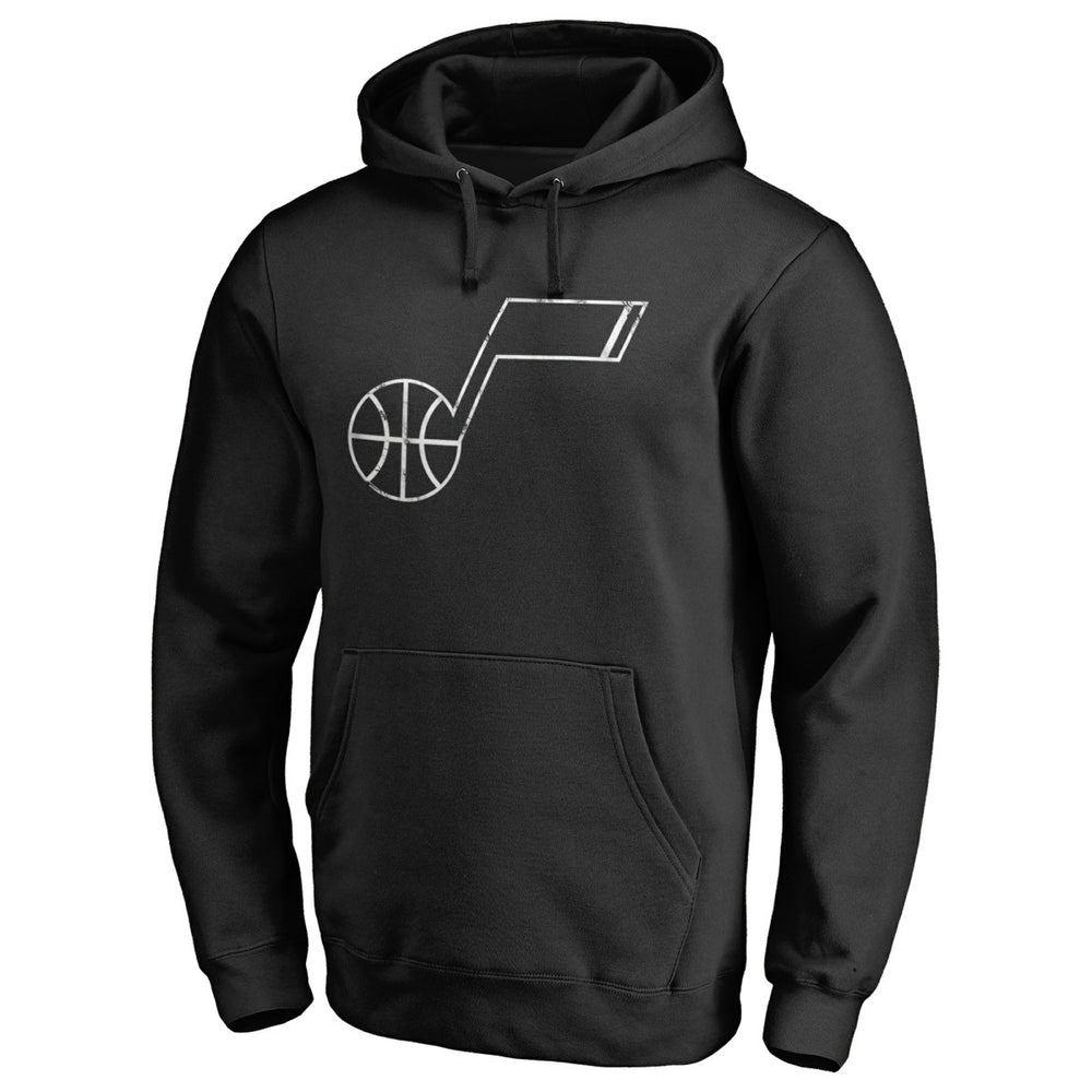 Utah Jazz Marble Logo Pullover Hoodie Black - NBA