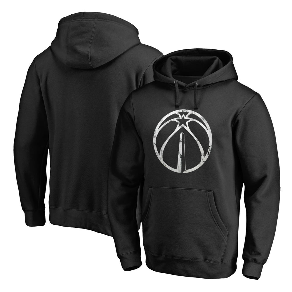 Washington Wizards Marble Logo Pullover Hoodie Black - NBA