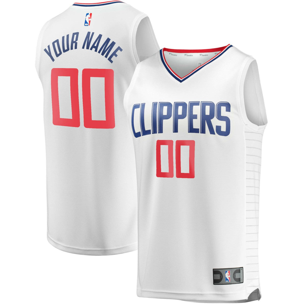 LA Clippers Youth Fast Break Custom Replica Jersey White Association Edition - NBA