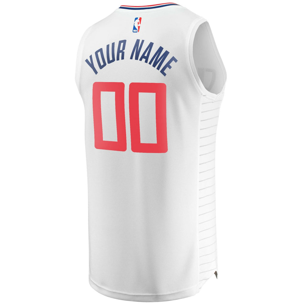 LA Clippers Youth Fast Break Custom Replica Jersey White Association Edition - NBA