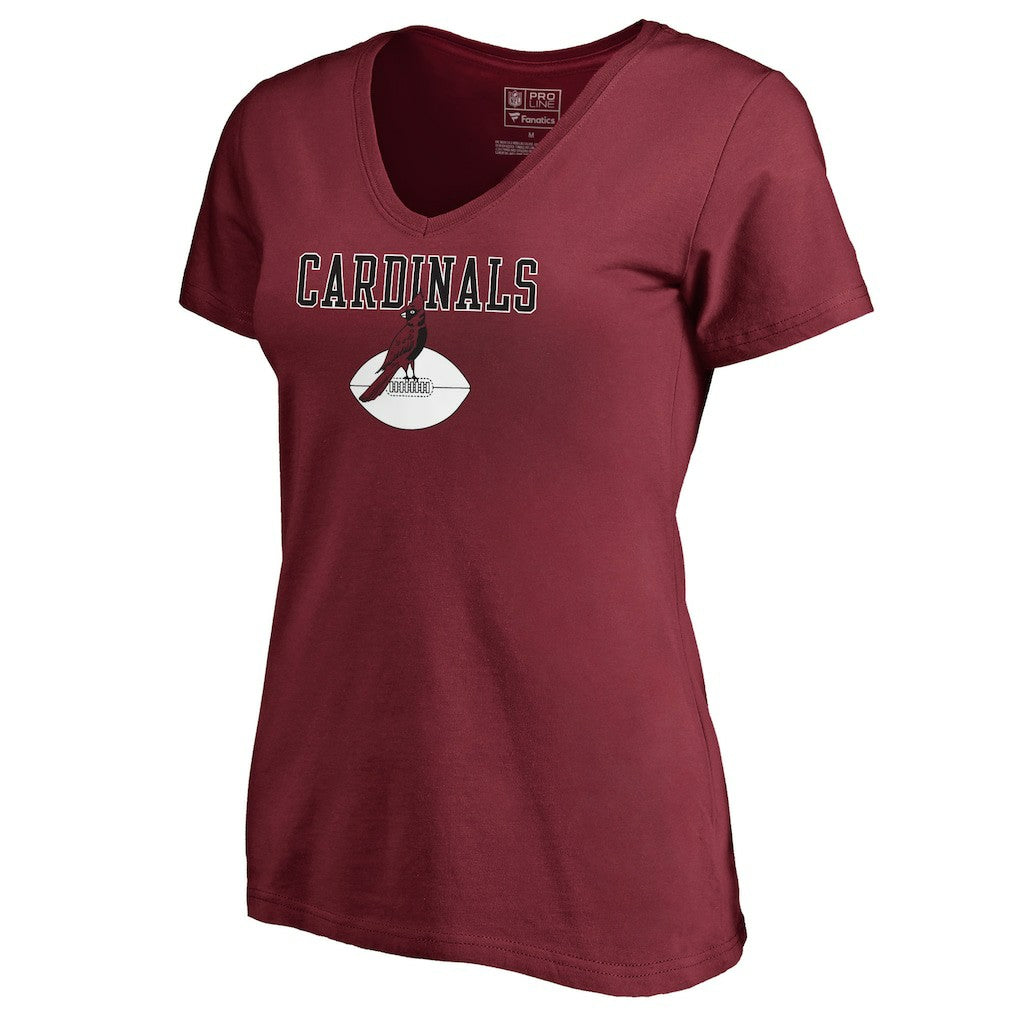 Arizona Cardinals Women's Vintage Team Lockup V-Neck T-Shirt Cardinal | NFL
