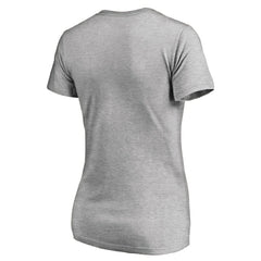 Brooklyn Nets Women's Primary Logo V-Neck T-Shirt Ash - NBA
