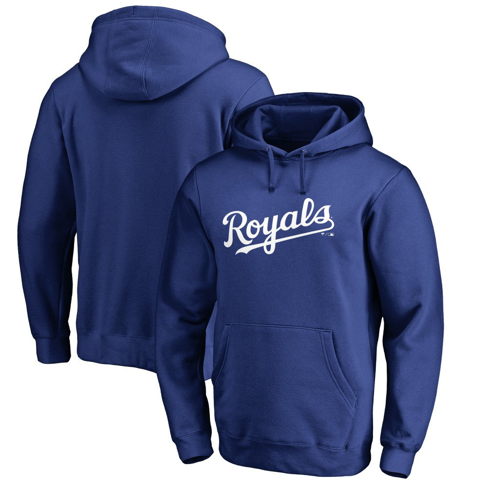Kansas City Royals Official Wordmark Fitted Pullover Hoodie - MLB