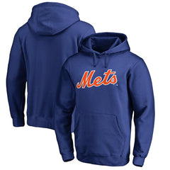 New York Mets Official Wordmark Fitted Pullover Hoodie - MLB