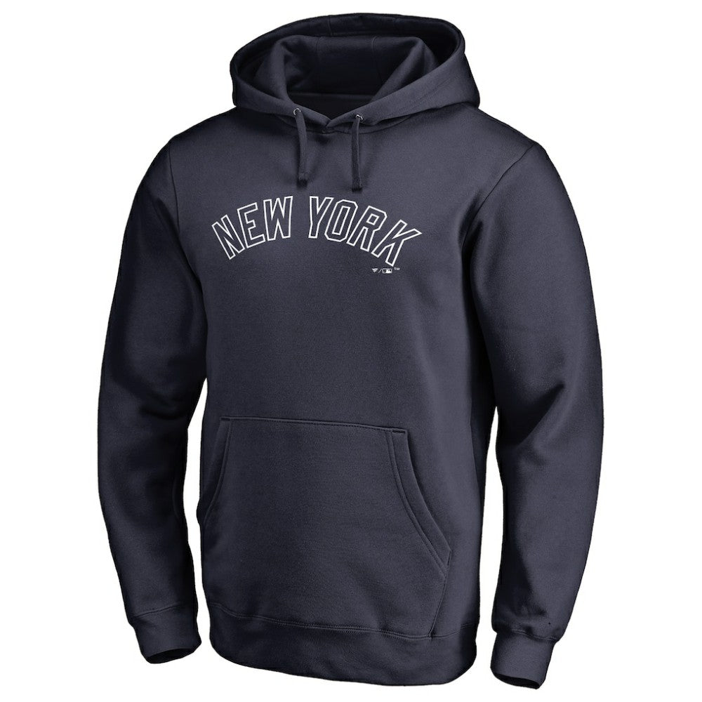 New York Yankees Official Wordmark Fitted Pullover Hoodie - MLB