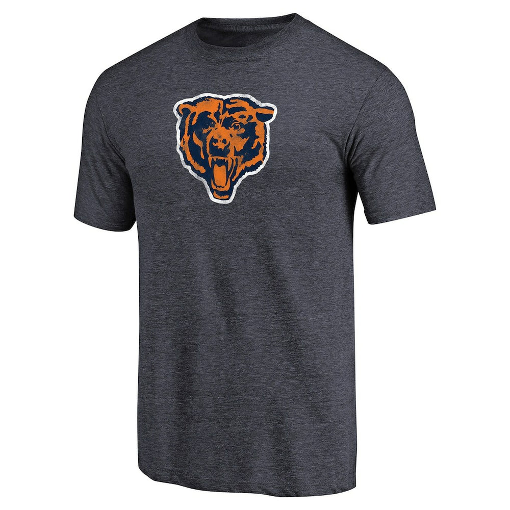 Chicago Bears Throwback Logo Tri-Blend T-Shirt Navy | NFL
