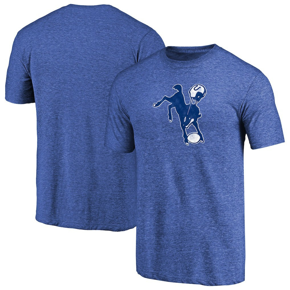 Indianapolis Colts Throwback Logo Tri-Blend T-Shirt Royal | NFL