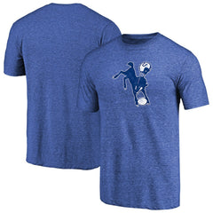 Indianapolis Colts Throwback Logo Tri-Blend T-Shirt Royal | NFL