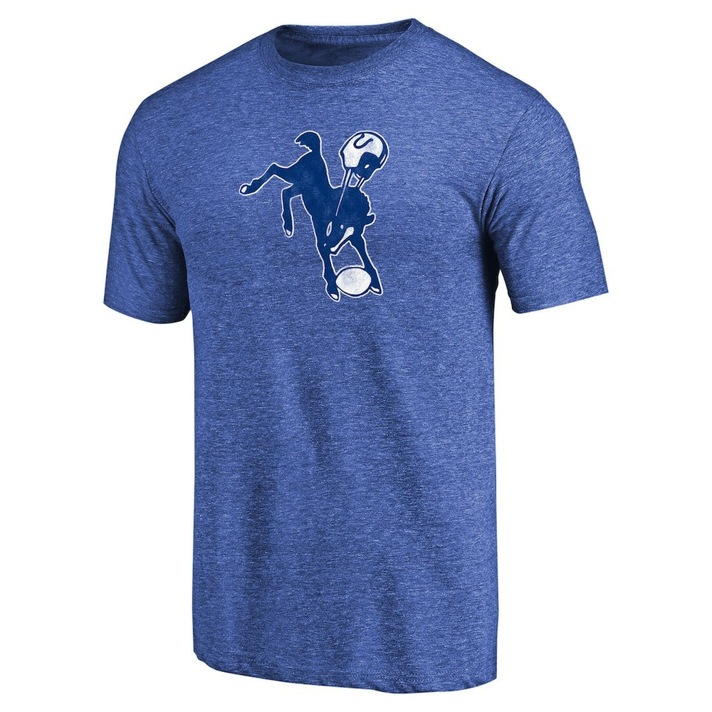 Indianapolis Colts Throwback Logo Tri-Blend T-Shirt Royal | NFL