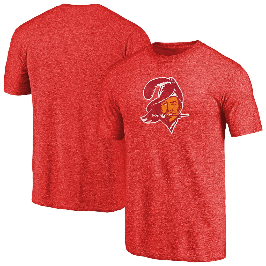 Tampa Bay Buccaneers Throwback Logo Tri-Blend T-Shirt Red | NFL
