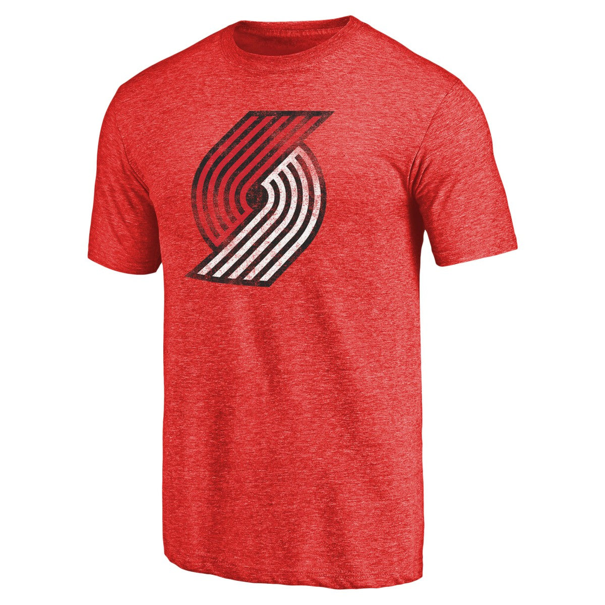 Portland Trail Blazers Distressed Logo Tri-Blend T-Shirt Red - NBA