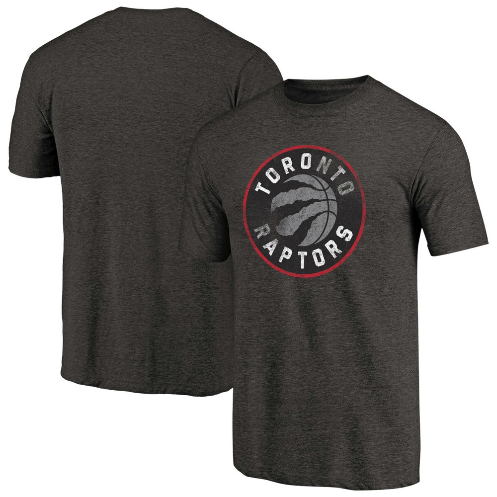 Toronto Raptors Distressed Logo Tri-Blend T-Shirt Black - NBA