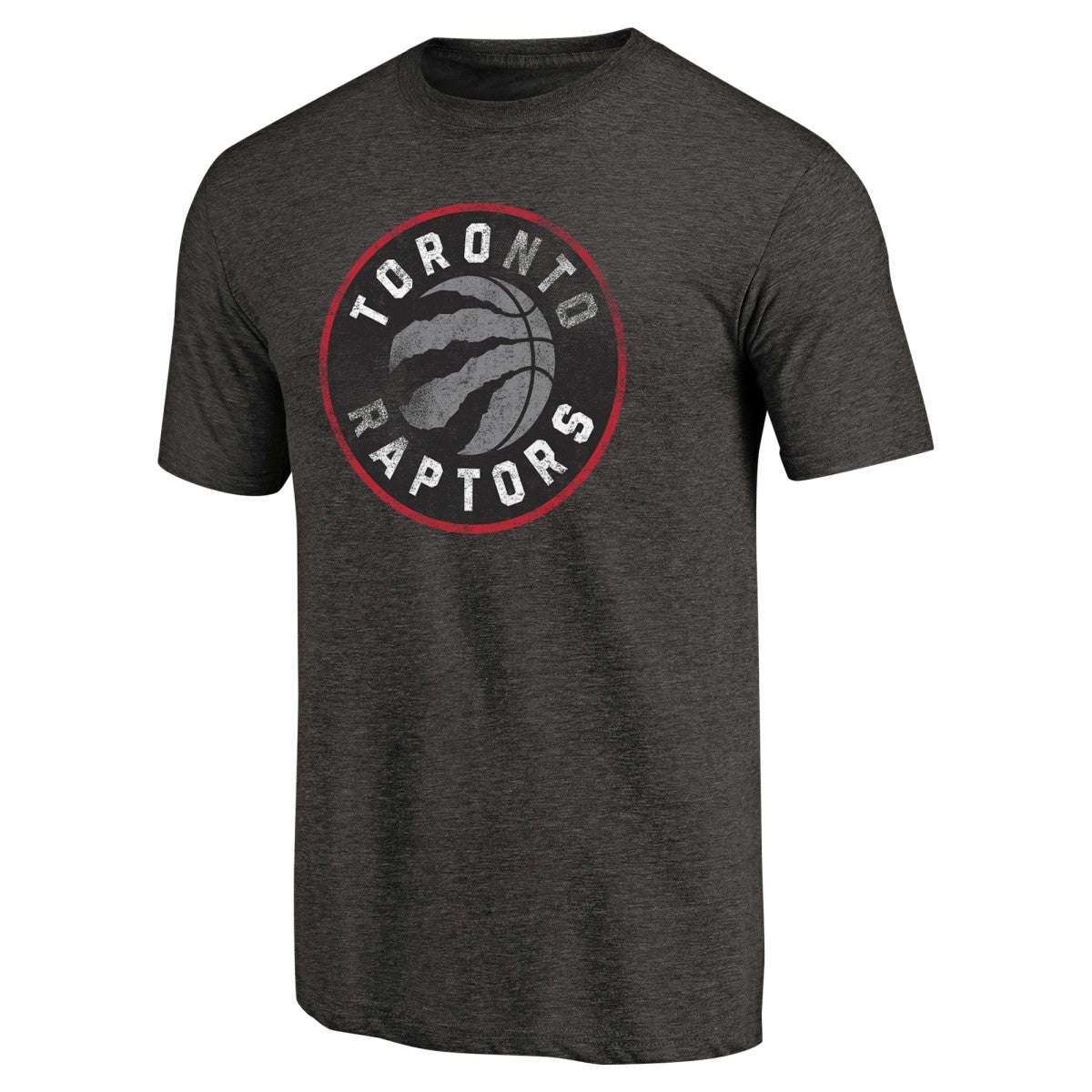 Toronto Raptors Distressed Logo Tri-Blend T-Shirt Black - NBA