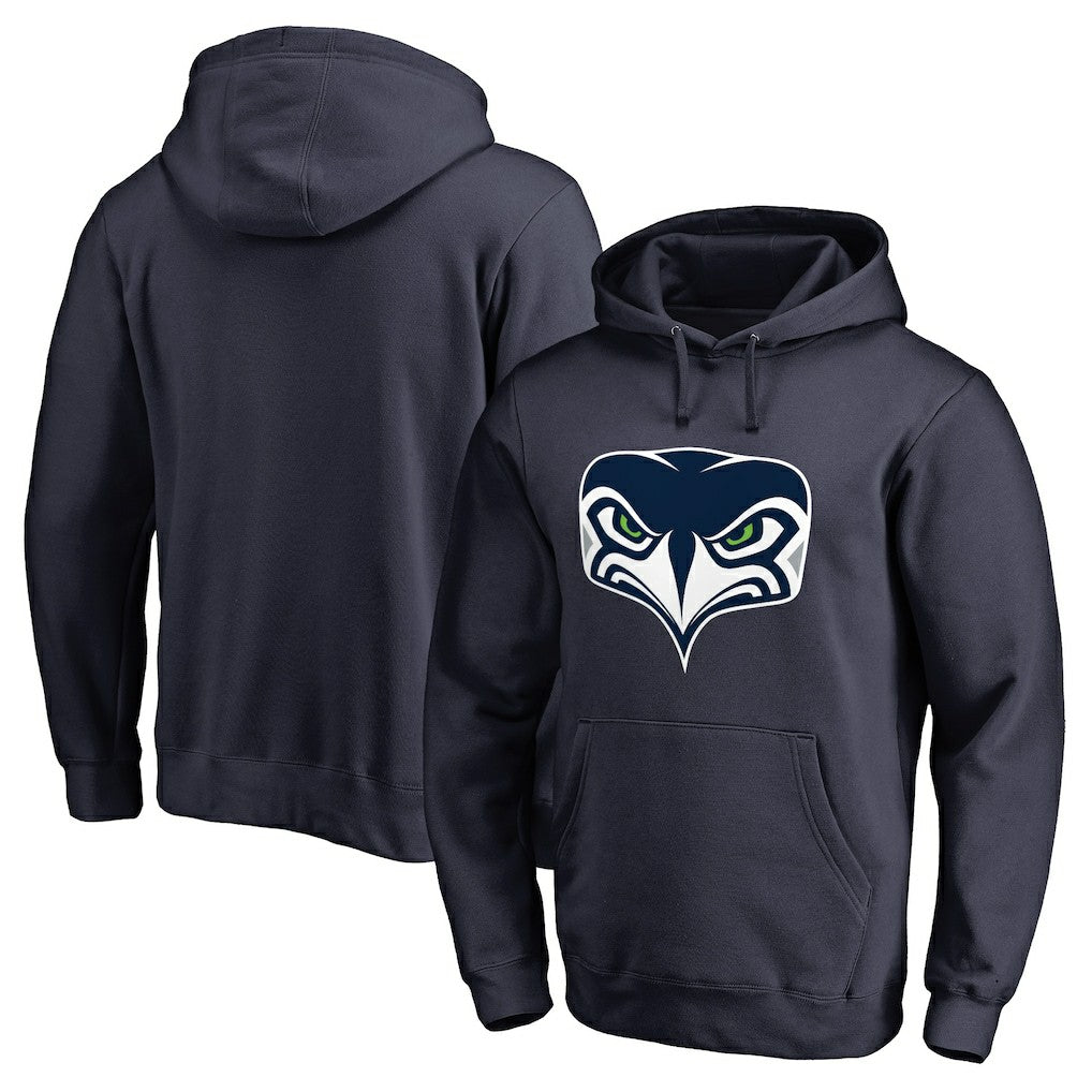 Seattle Seahawks Alternate Team Logo Gear Pullover Hoodie Navy | NFL